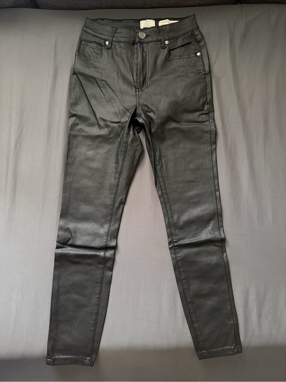 Cotton On Black Coated Skinny Pants